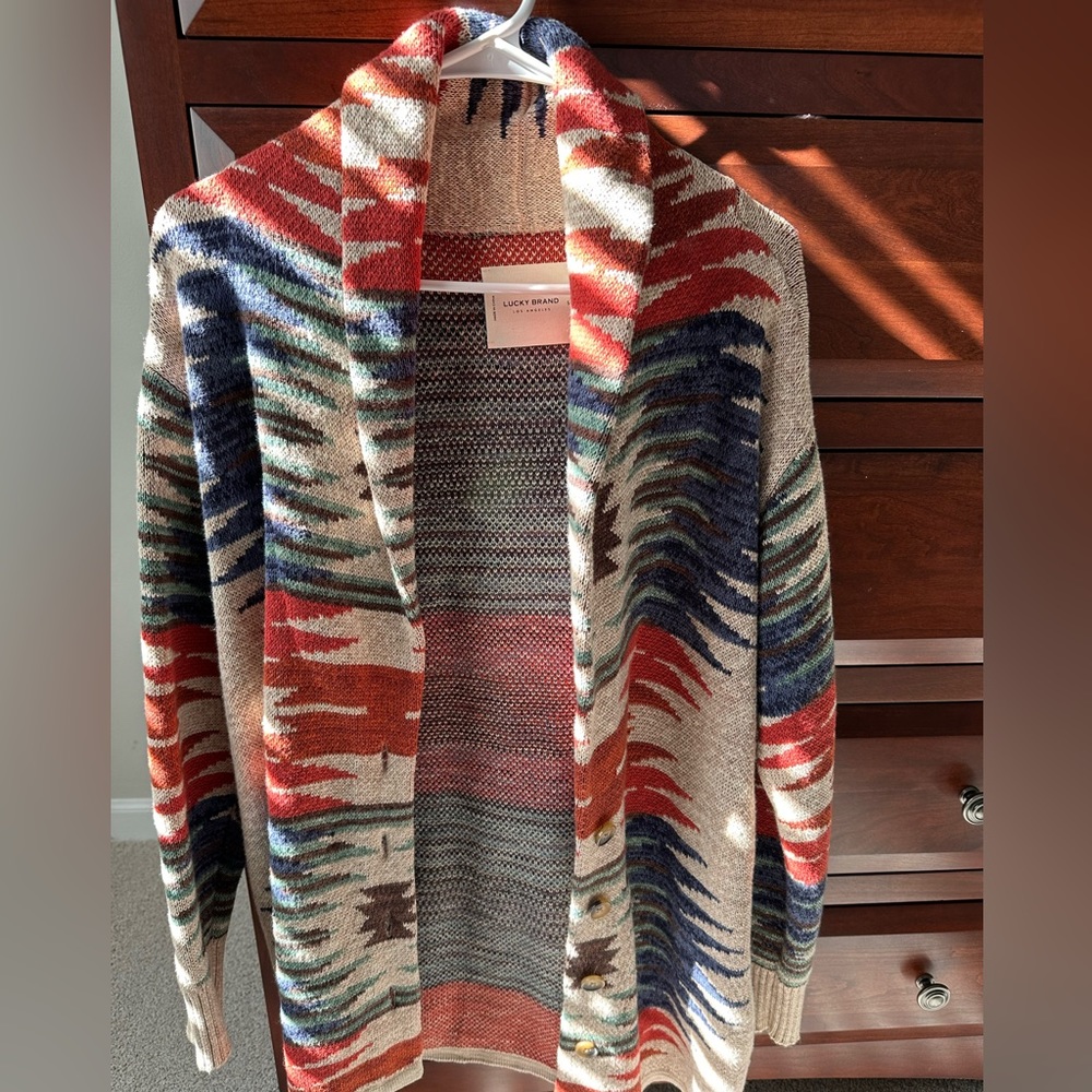 NWT Lucky Brand Southwestern Cardigan Sweater